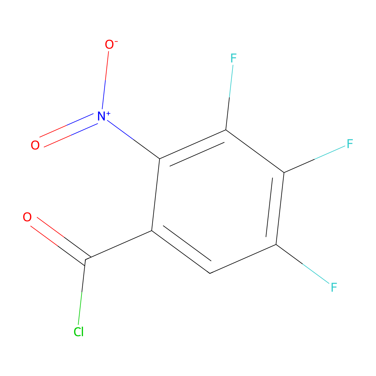 2-Nitro-3,4,5-trifluorobenzoyl chloride molecular structure, CAS 173589-92-9