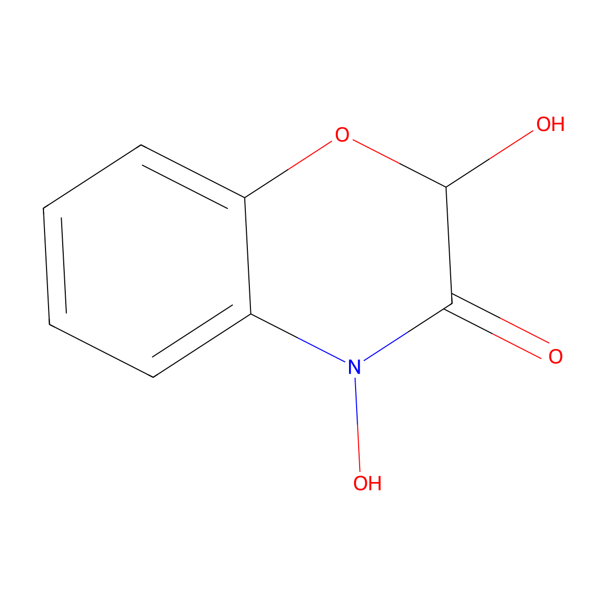 2,4-Dihydroxy-1,4-Benzoxazin-3-One molecular structure, CAS 17359-54-5