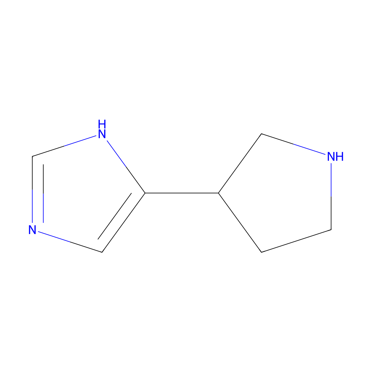 5-(pyrrolidin-3-yl)-1H-imidazole molecular structure, CAS 173590-38-0
