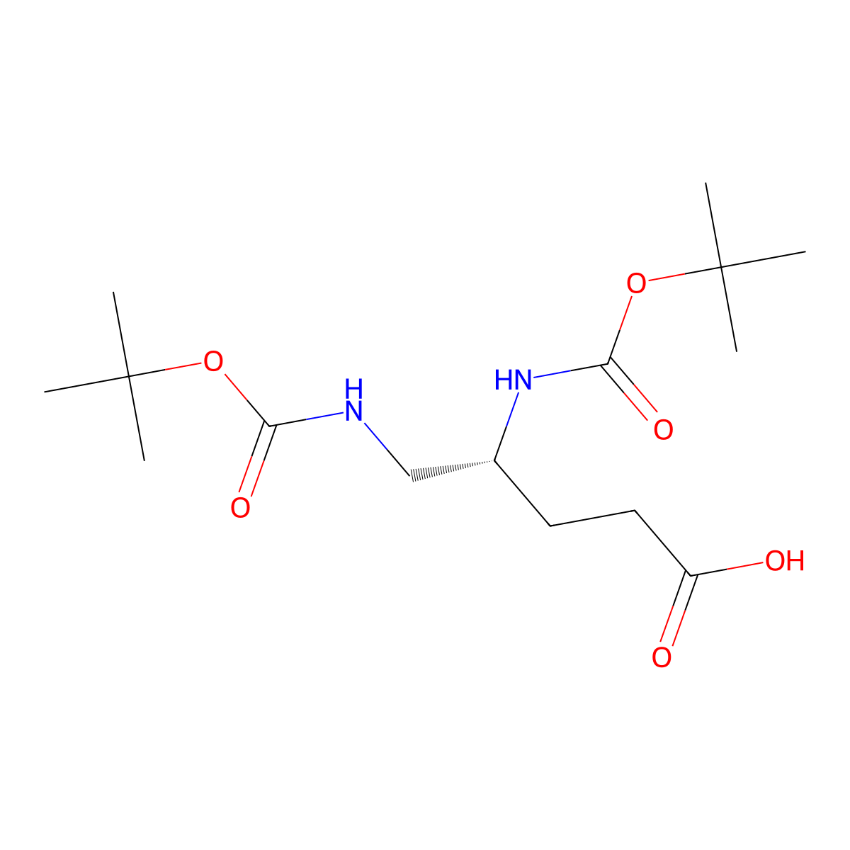 (R)-4,5-Bis(Boc-amino)-pentanoic acid molecular structure, CAS 173598-48-6