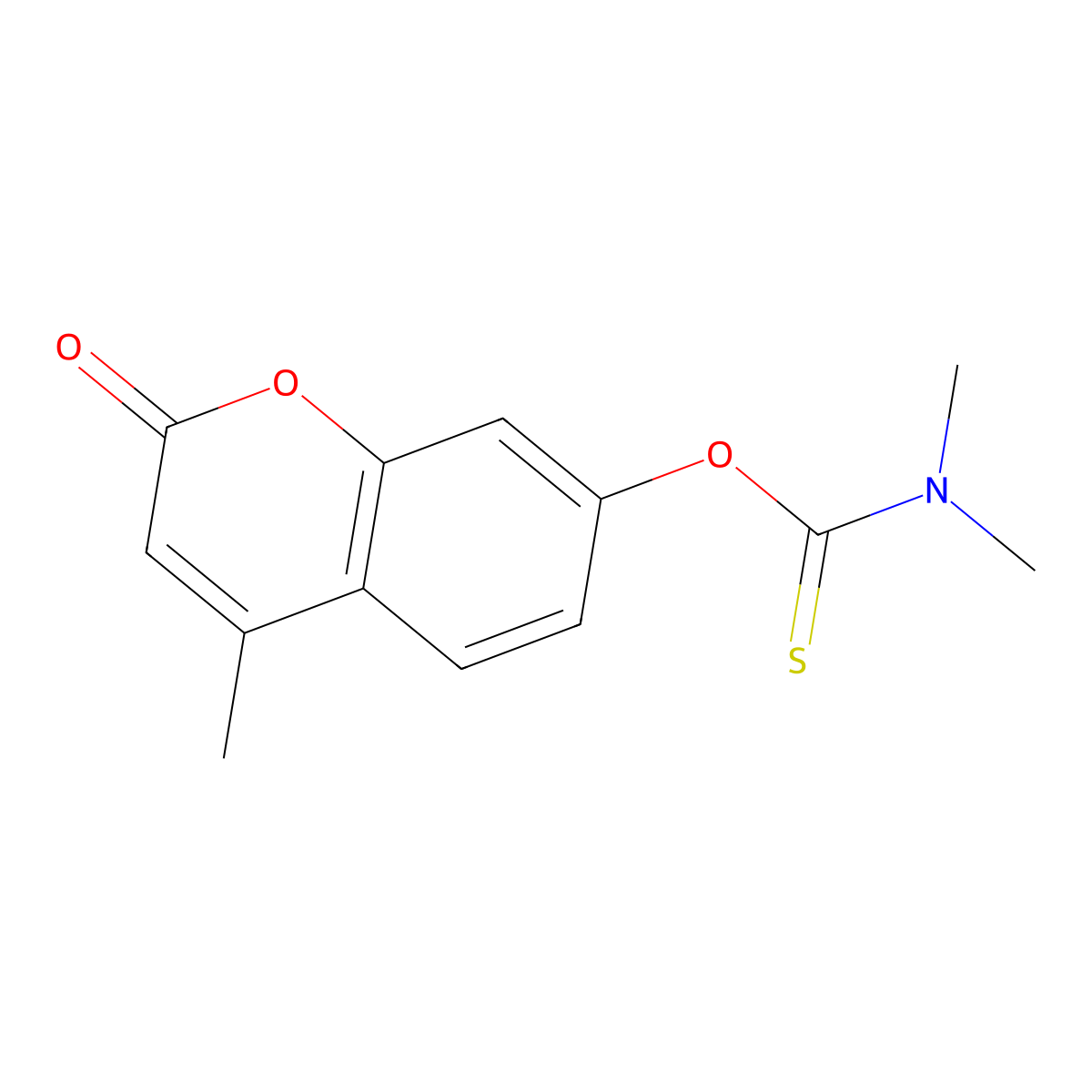O-(4-Methyl-2-oxo-2H-chromen-7-yl) dimethylcarbamothioate molecular structure, CAS 173599-90-1