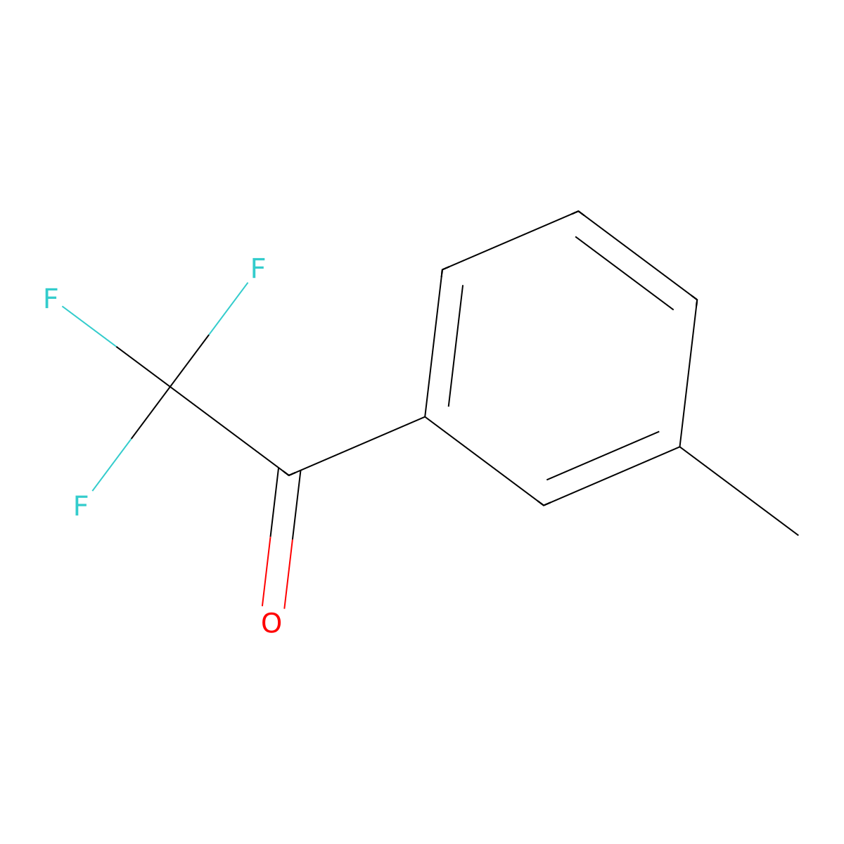 2,2,2-Trifluoro-1-(3-methylphenyl)ethan-1-one molecular structure, CAS 1736-06-7