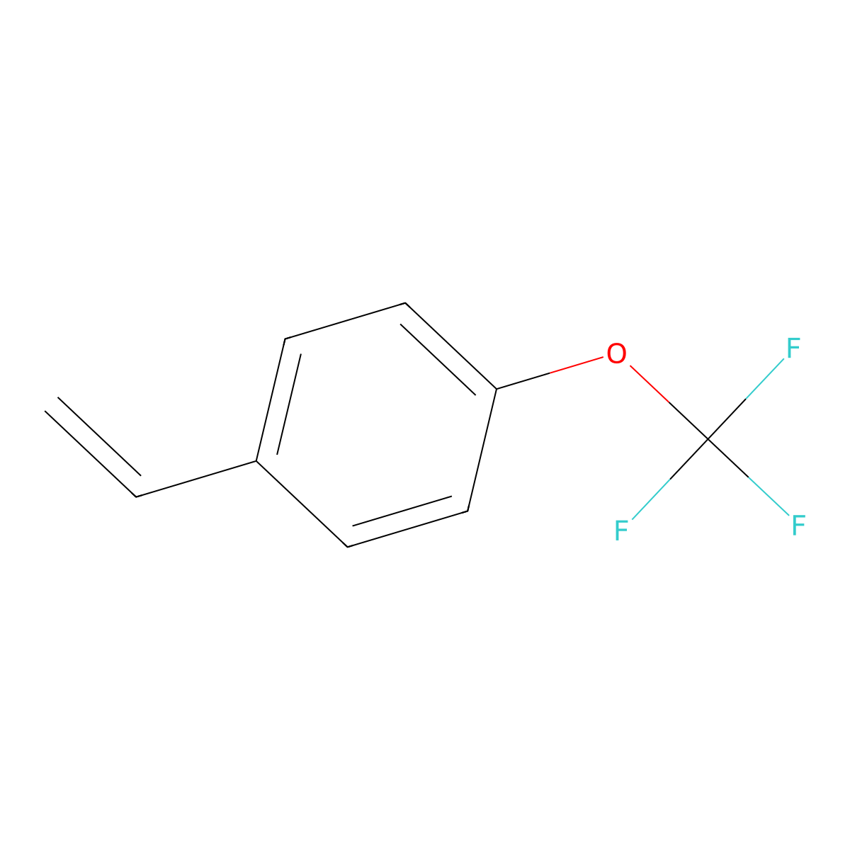 1-Ethenyl-4-(trifluoromethoxy)benzene molecular structure, CAS 1736-08-9