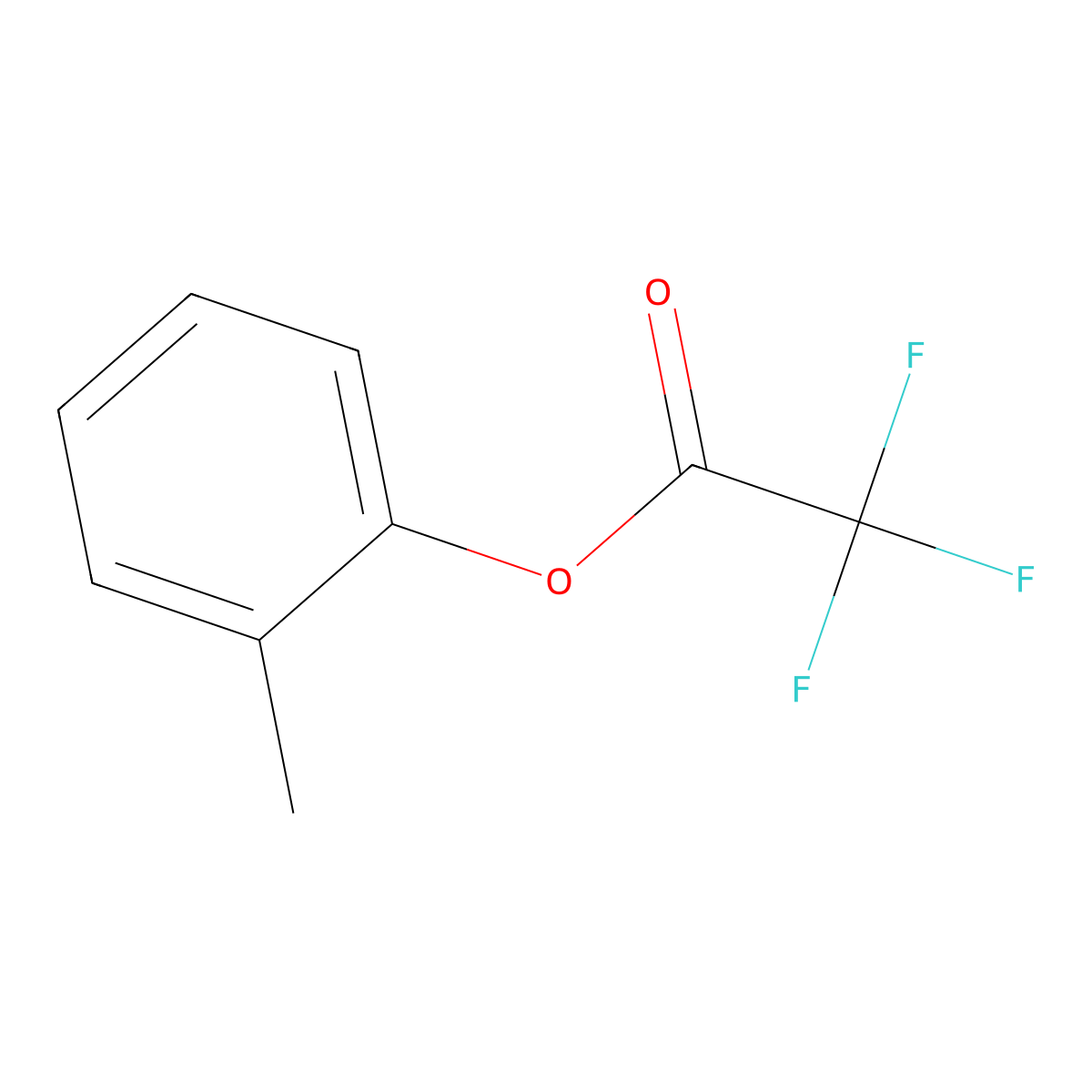 Acetic acid, trifluoro-, o-tolyl ester molecular structure, CAS 1736-10-3