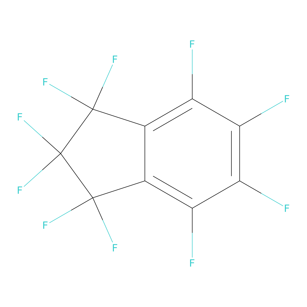 1,1,2,2,3,3,4,5,6,7-Decafluoro-2,3-dihydro-1H-indene molecular structure, CAS 1736-47-6