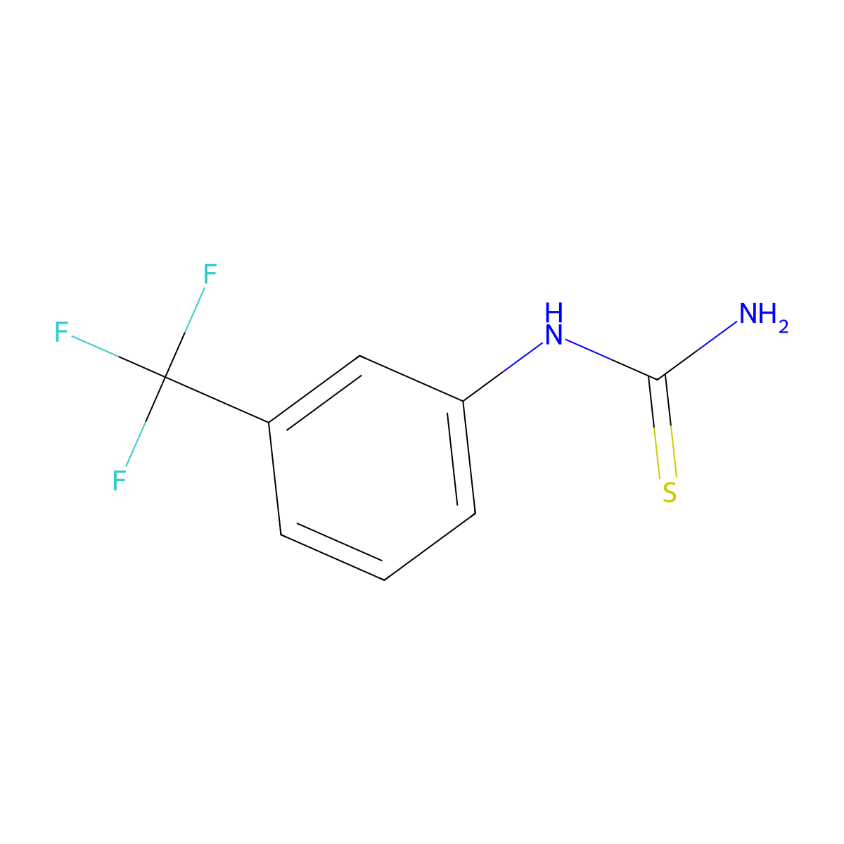 3-(Trifluoromethyl)phenylthiourea molecular structure, CAS 1736-70-5