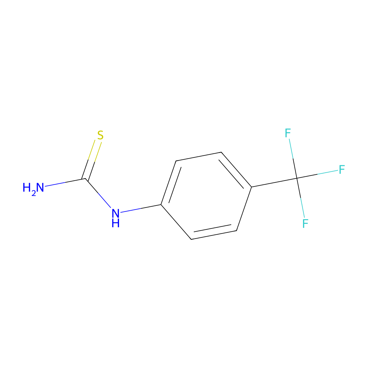 (4-(Trifluoromethyl)phenyl)thiourea molecular structure, CAS 1736-72-7