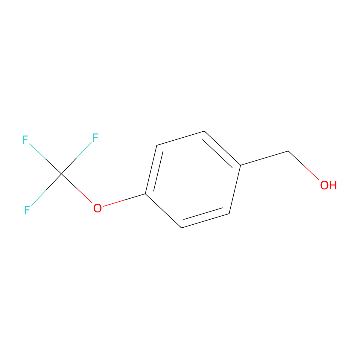 4-(Trifluoromethoxy)benzenemethanol molecular structure, CAS 1736-74-9