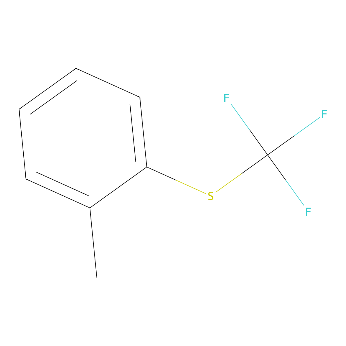 2-(Trifluoromethylthio)toluene molecular structure, CAS 1736-75-0