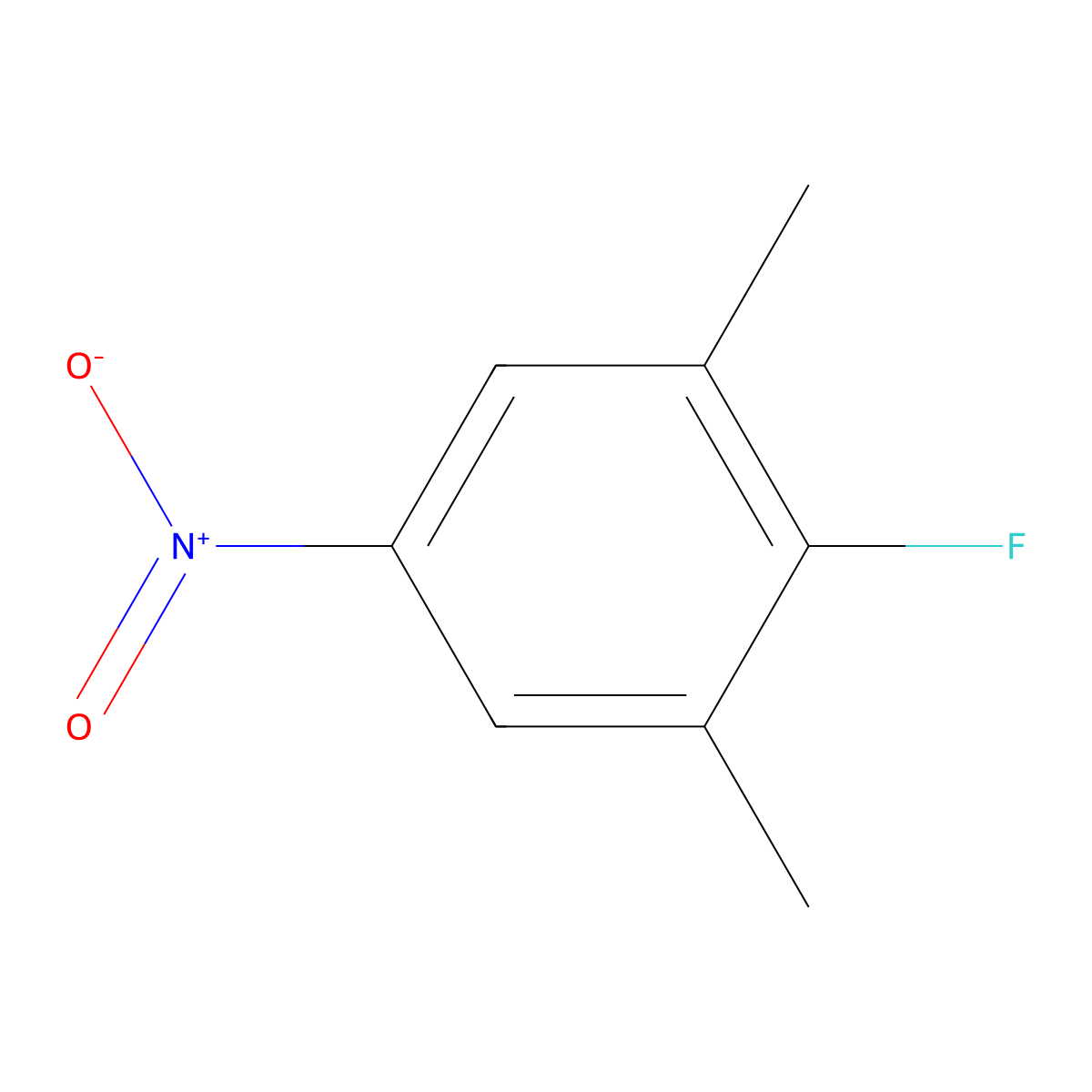 2-Fluoro-1,3-dimethyl-5-nitrobenzene molecular structure, CAS 1736-85-2