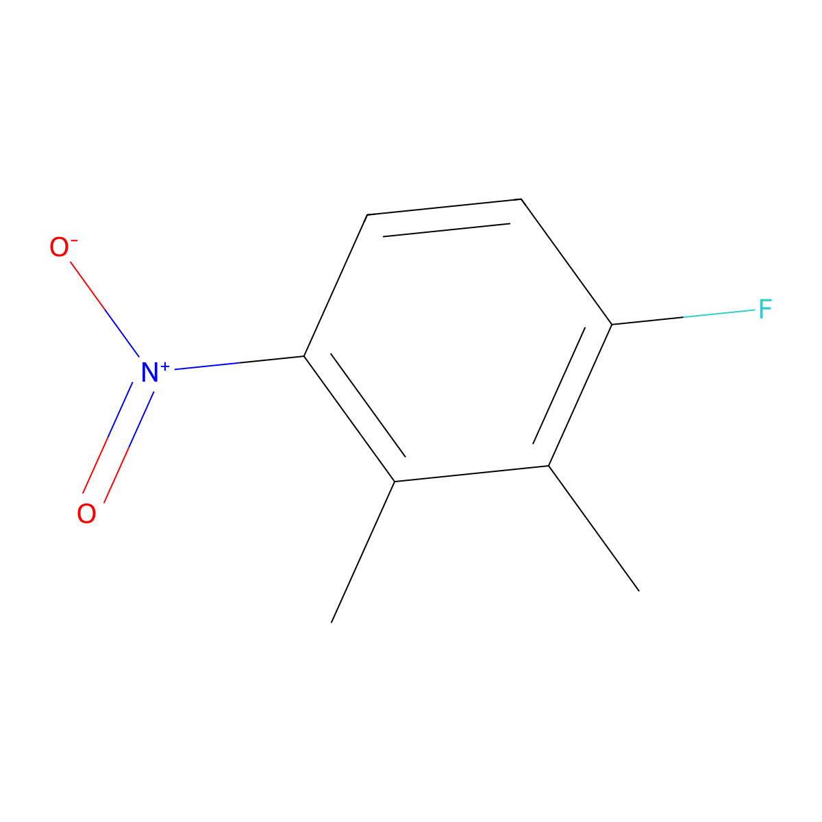 2,3-Dimethyl-4-fluoronitrobenzene molecular structure, CAS 1736-87-4