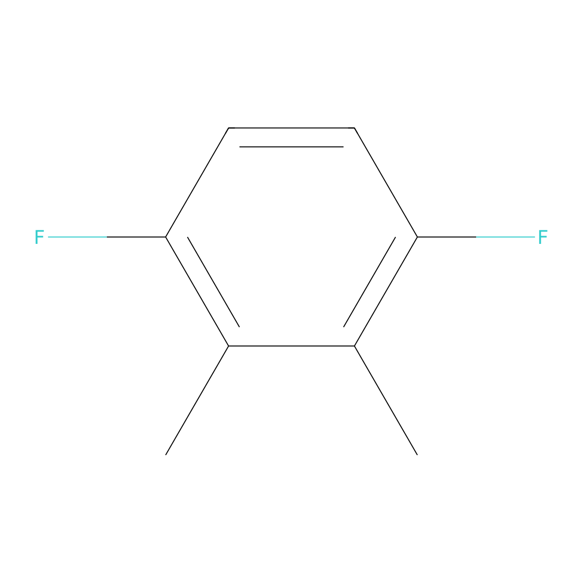1,4-Difluoro-2,3-dimethylbenzene molecular structure, CAS 1736-90-9