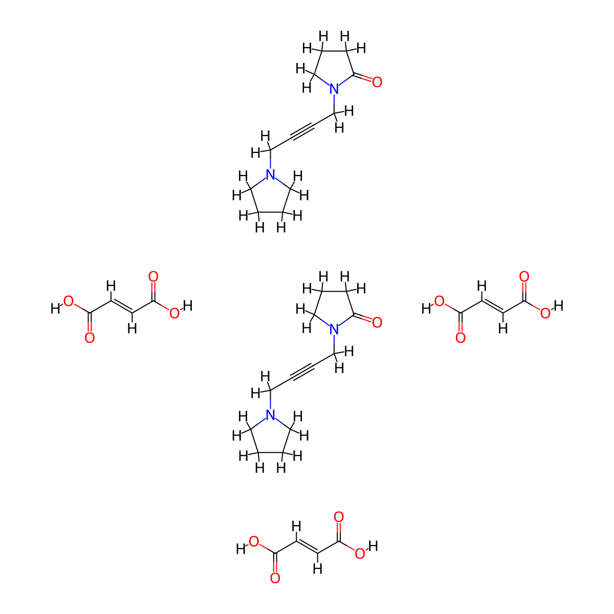Oxotremorine Sesquifumarate molecular structure, CAS 17360-35-9