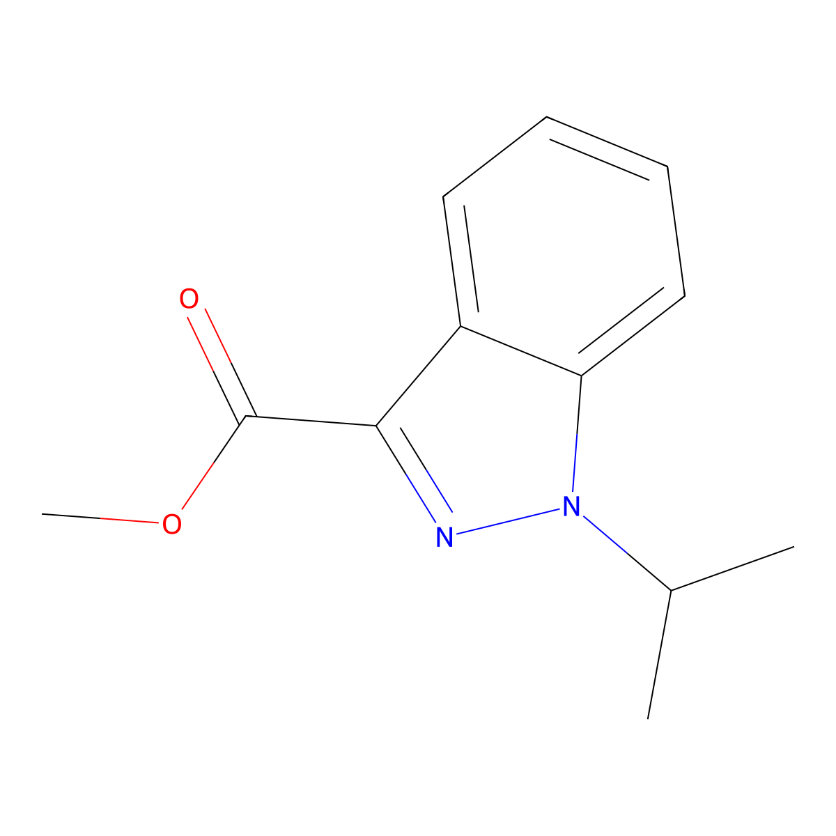 Methyl 1-isopropyl-1H-indazole-3-carboxylate molecular structure, CAS 173600-05-0