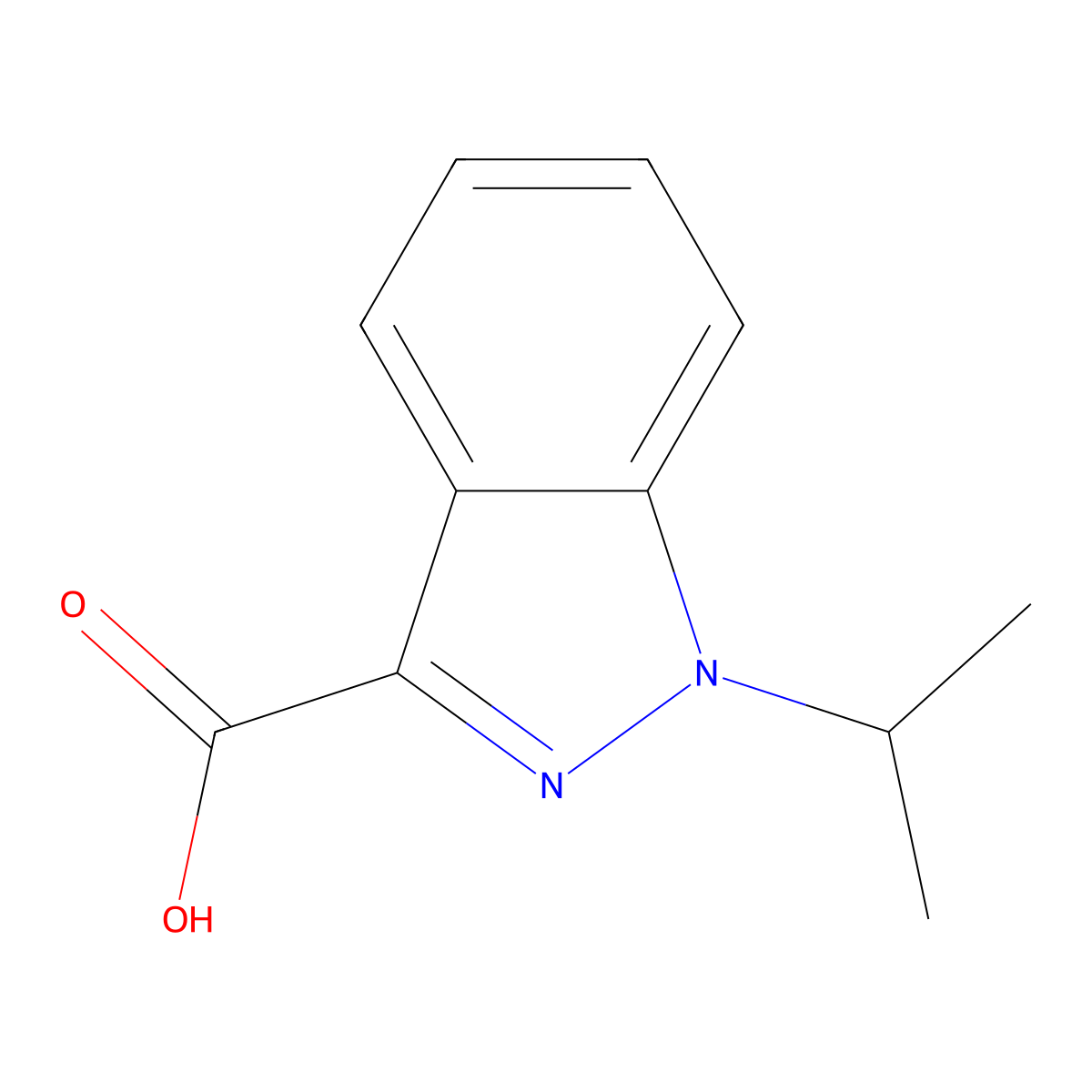 1-Isopropyl-1H-indazole-3-carboxylic acid molecular structure, CAS 173600-14-1