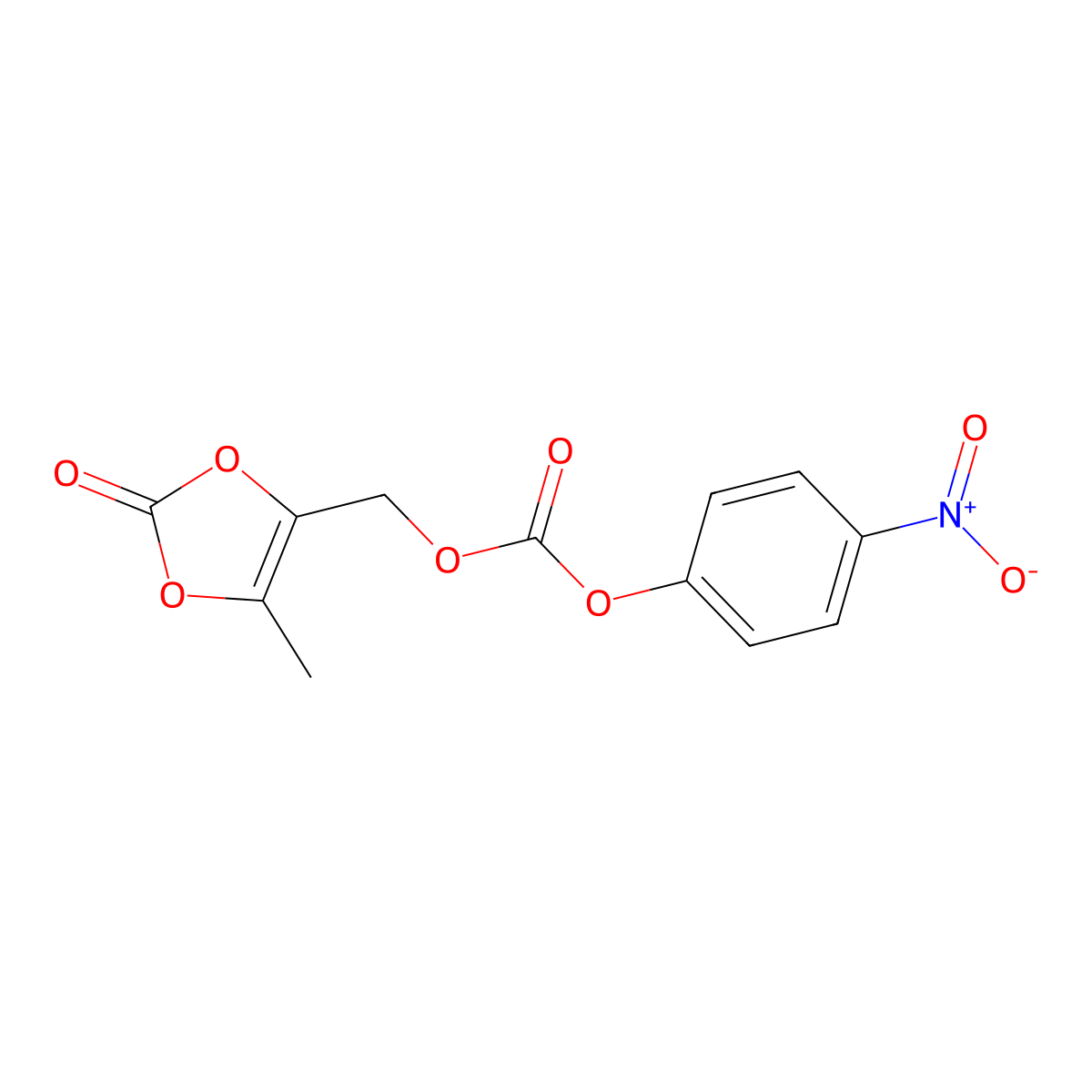 (5-Methyl-2-oxo-1,3-dioxol-4-yl)methyl 4-nitrophenyl carbonate molecular structure, CAS 173604-87-0