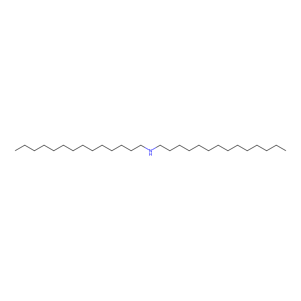 Dimyristylamine molecular structure, CAS 17361-44-3