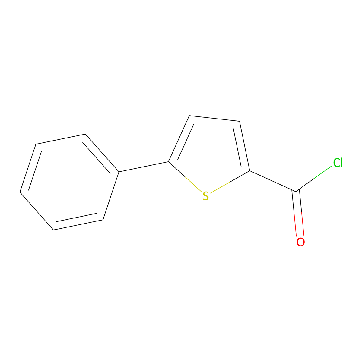 5-Phenyl-2-Thiophenecarbonyl Chloride molecular structure, CAS 17361-89-6