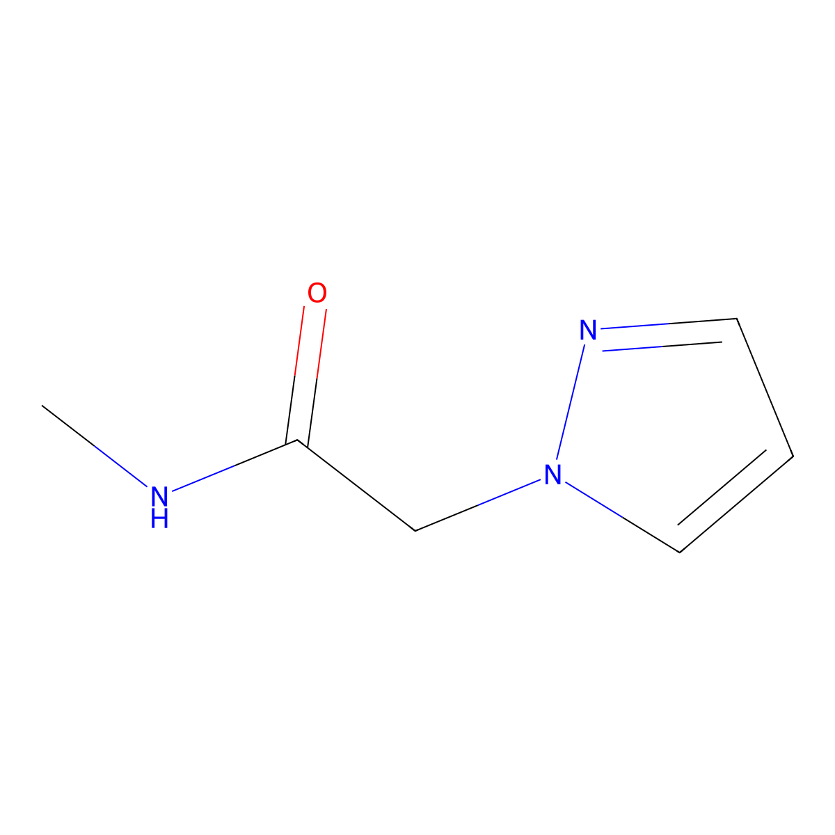 N-Methyl-2-(1H-pyrazol-1-YL)acetamide molecular structure, CAS 173611-97-7