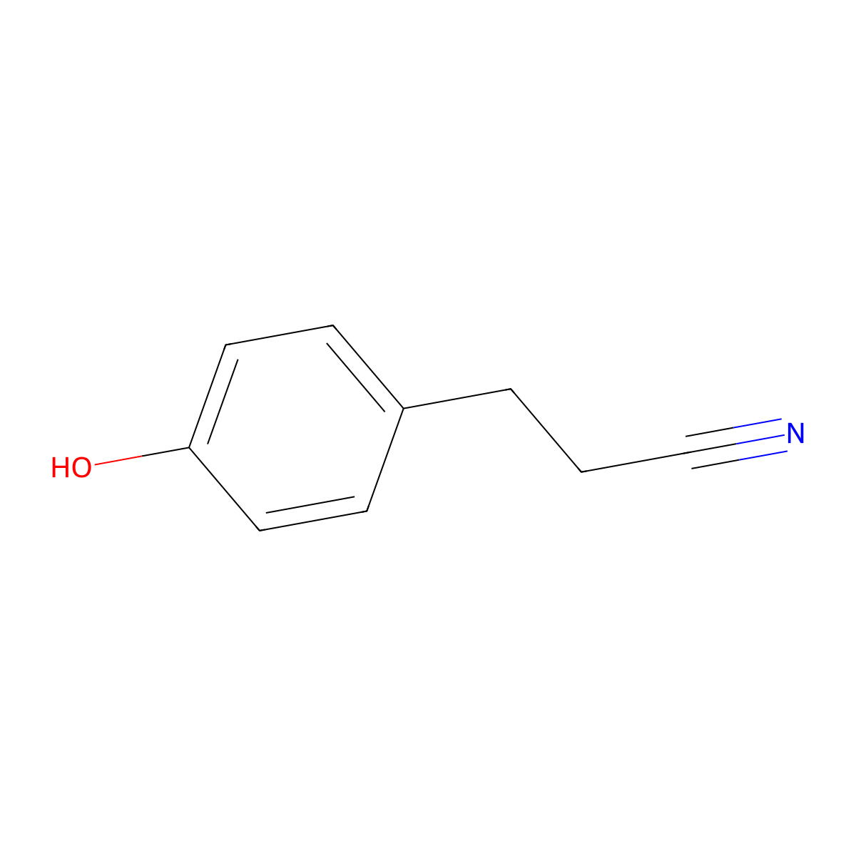 3-(p-Hydroxyphenyl)propiononitrile molecular structure, CAS 17362-17-3
