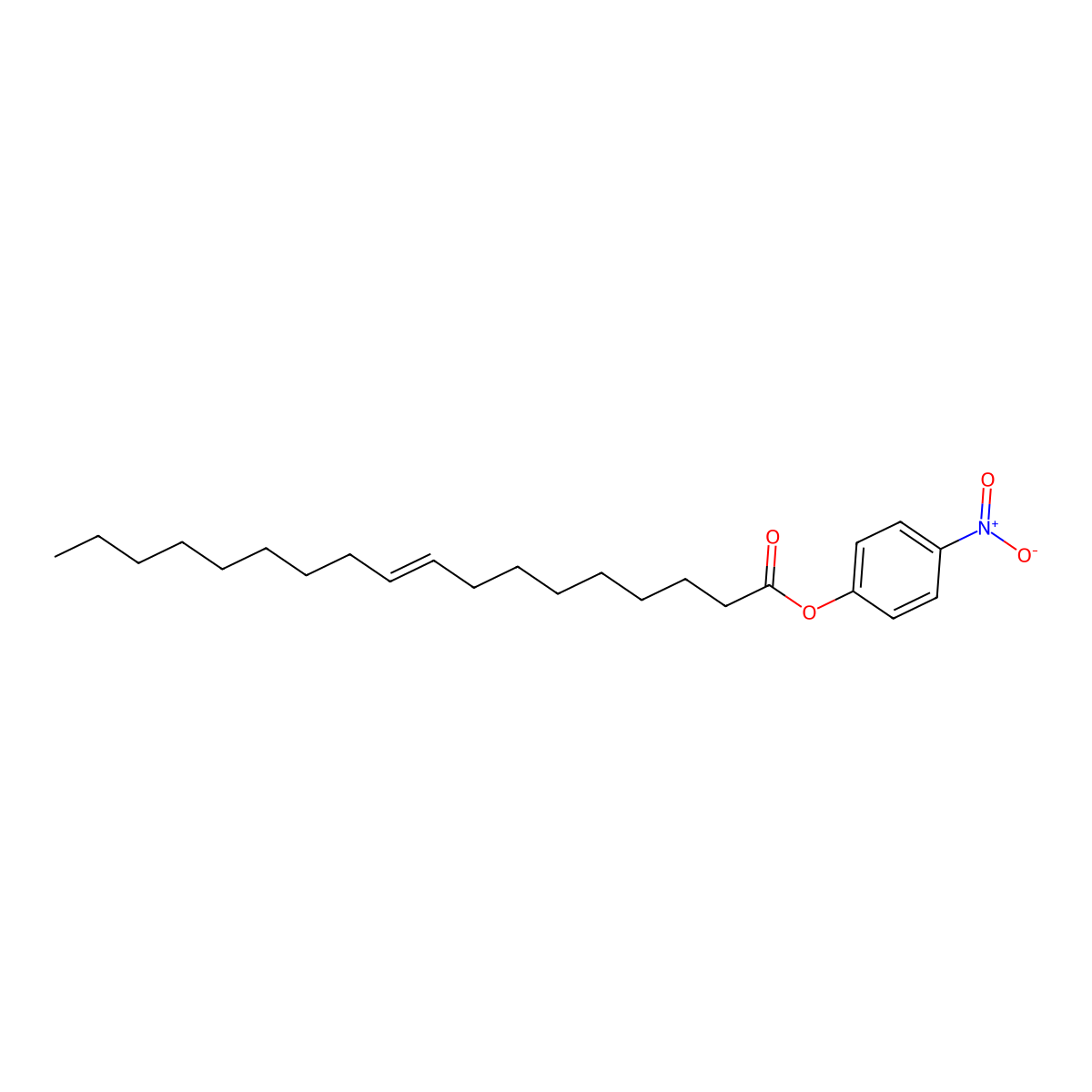 Para-nitrophenyl oleate molecular structure, CAS 17363-90-5