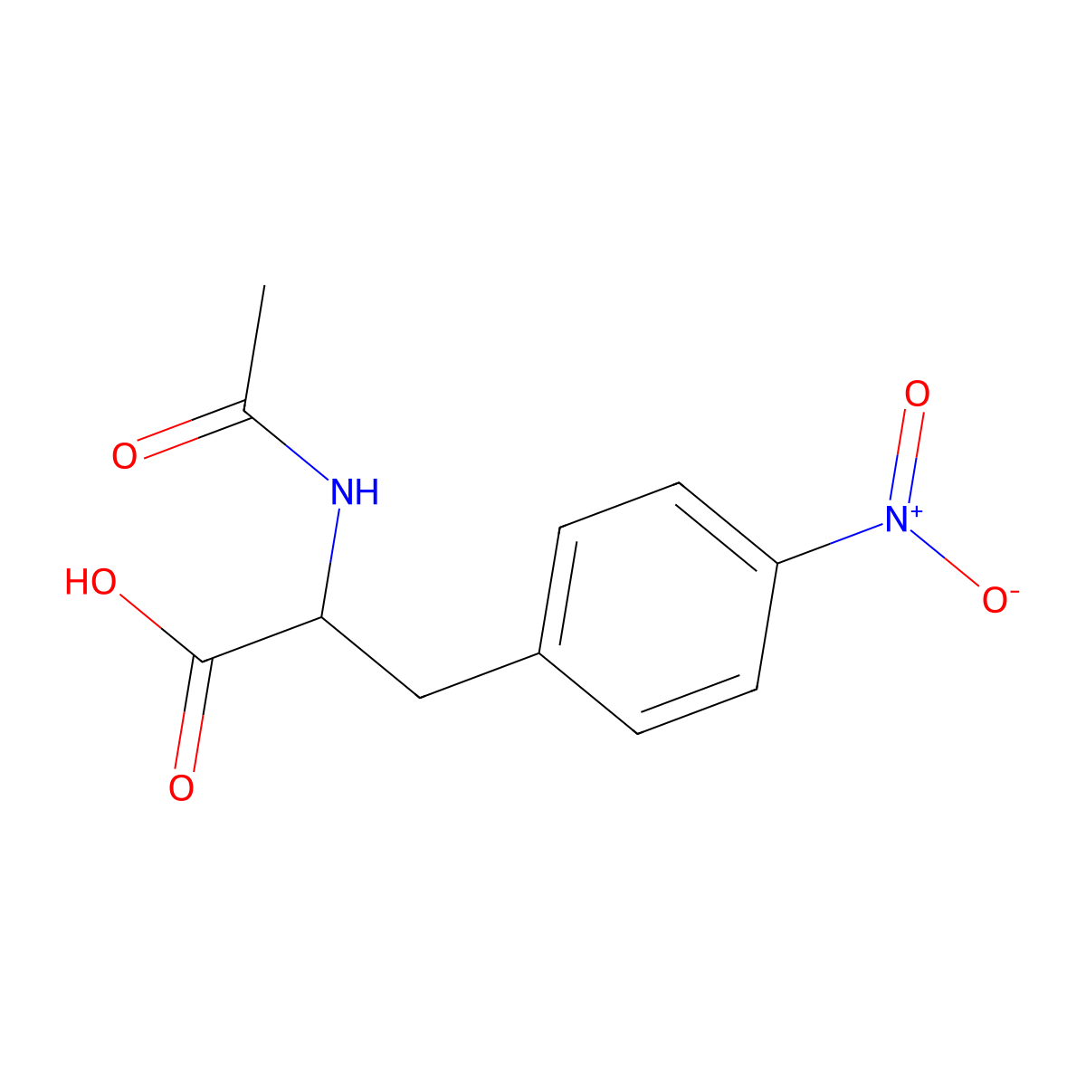 N-acetyl-4-nitrophenylalanine molecular structure, CAS 17363-92-7