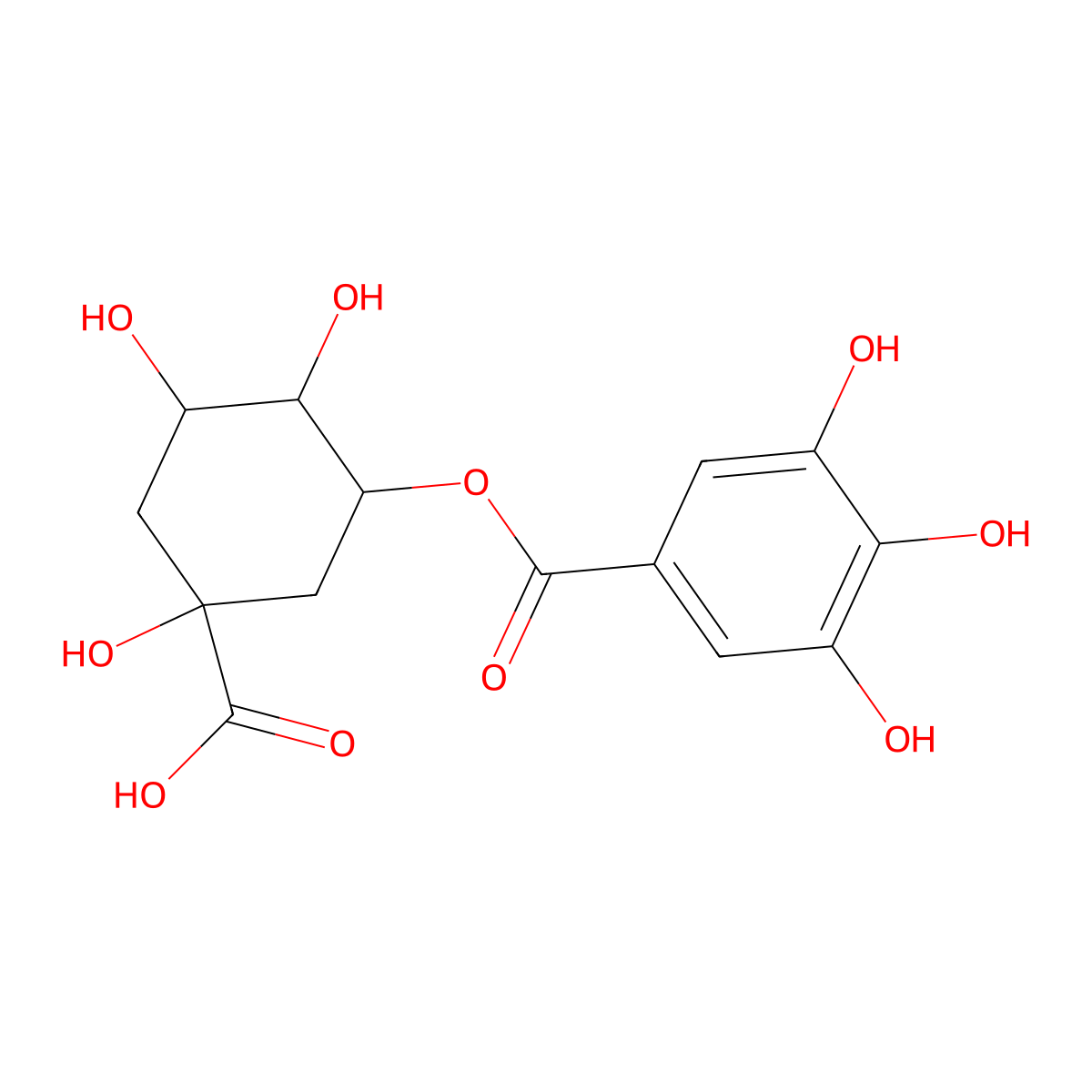 Theogallin molecular structure, CAS 17365-11-6