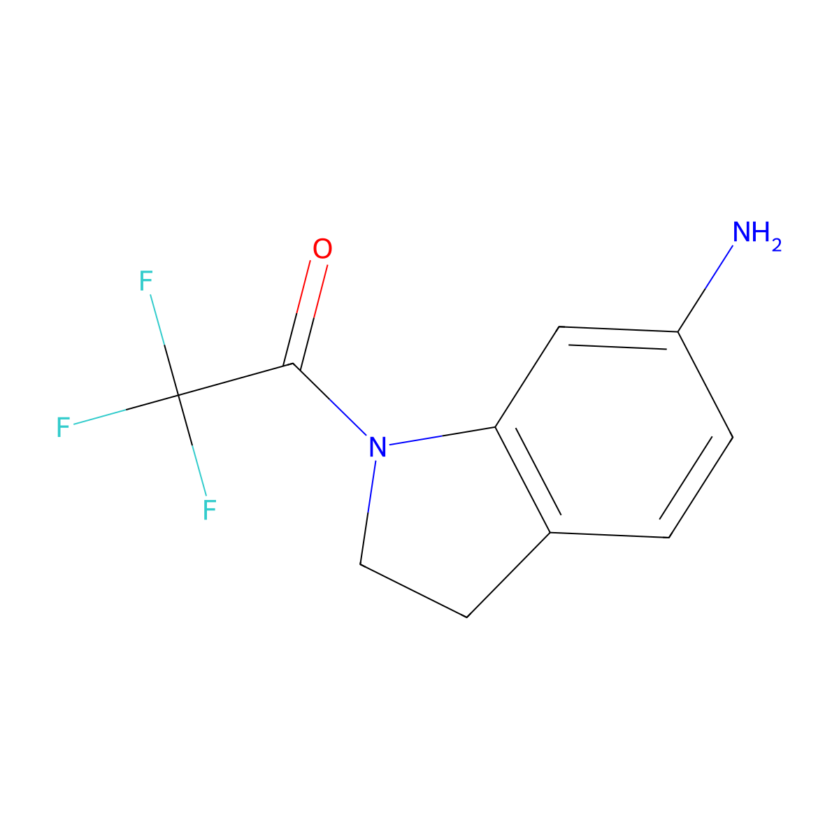 1-(6-Aminoindolin-1-yl)-2,2,2-trifluoroethanone molecular structure, CAS 173669-34-6
