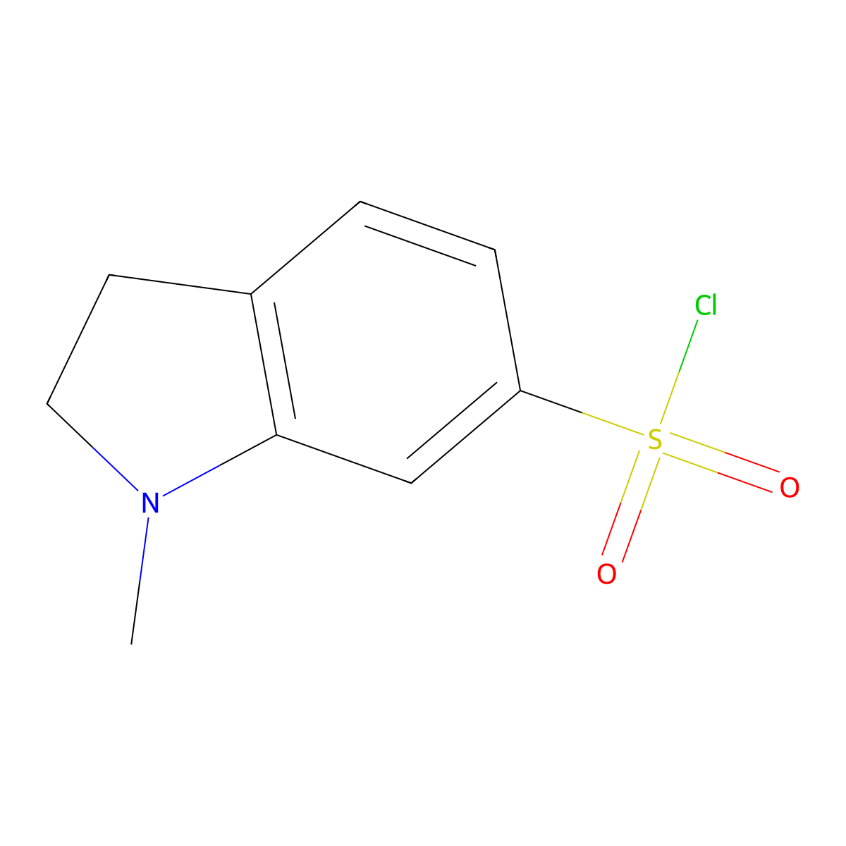 1-methyl-2,3-dihydro-1H-indole-6-sulfonyl chloride molecular structure, CAS 173669-61-9