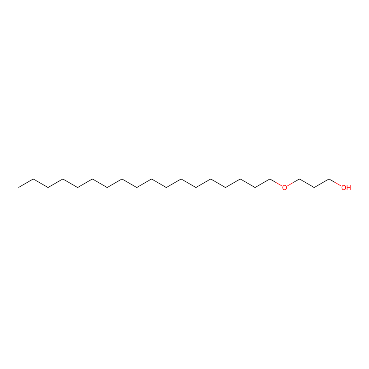 3-Octadecyloxypropanol molecular structure, CAS 17367-36-1