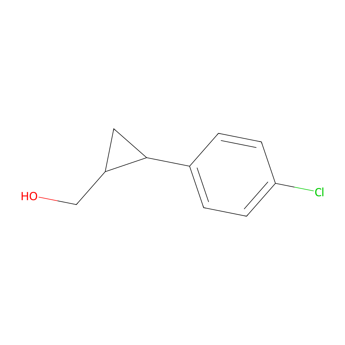 [(1R,2R)-2-(4-chlorophenyl)cyclopropyl]methanol molecular structure, CAS 173679-64-6