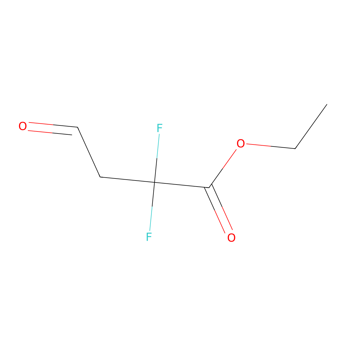 Ethyl 2,2-difluoro-4-oxobutanoate molecular structure, CAS 173679-76-0