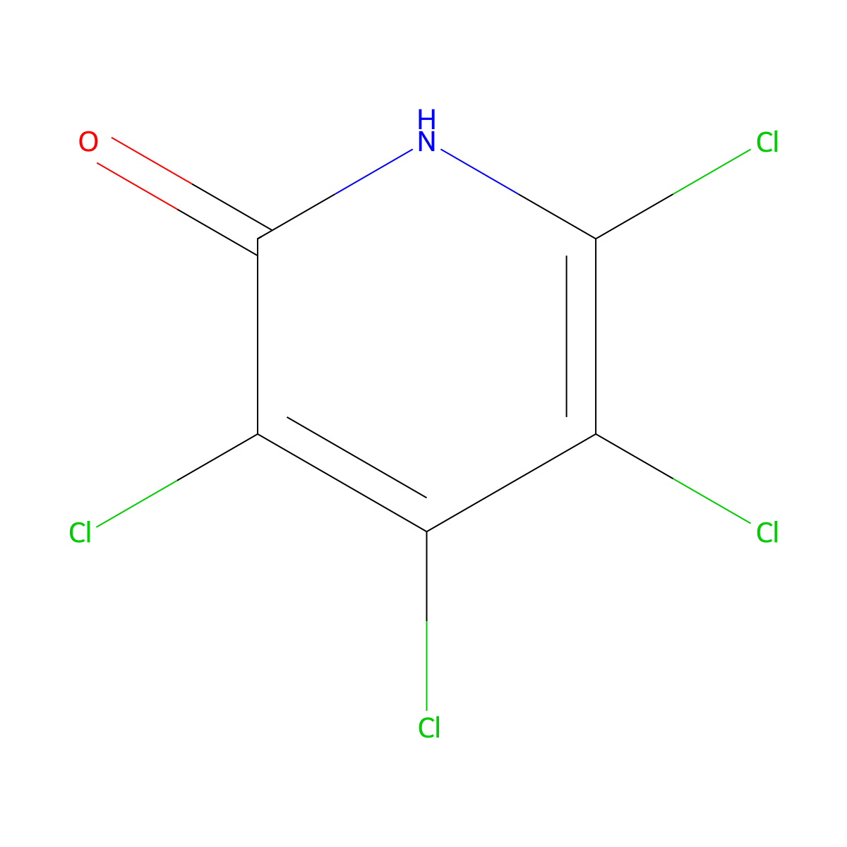 3,4,5,6-Tetrachloropyridin-2(1H)-one molecular structure, CAS 17368-22-8