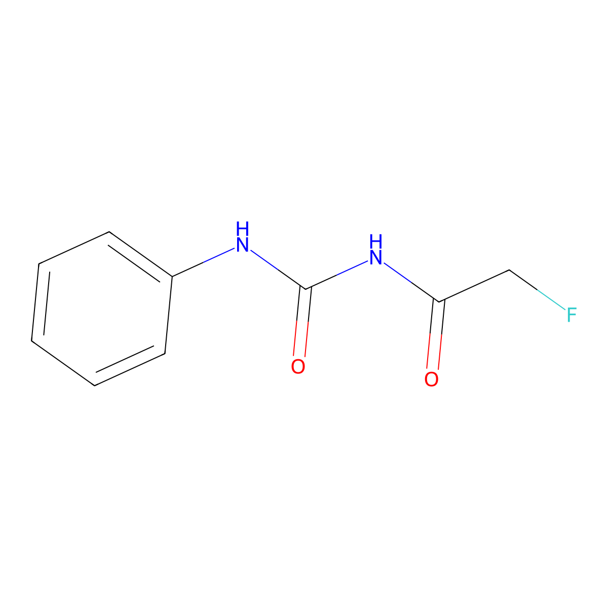 Urea, 1-(fluoroacetyl)-3-phenyl- molecular structure, CAS 1737-17-3