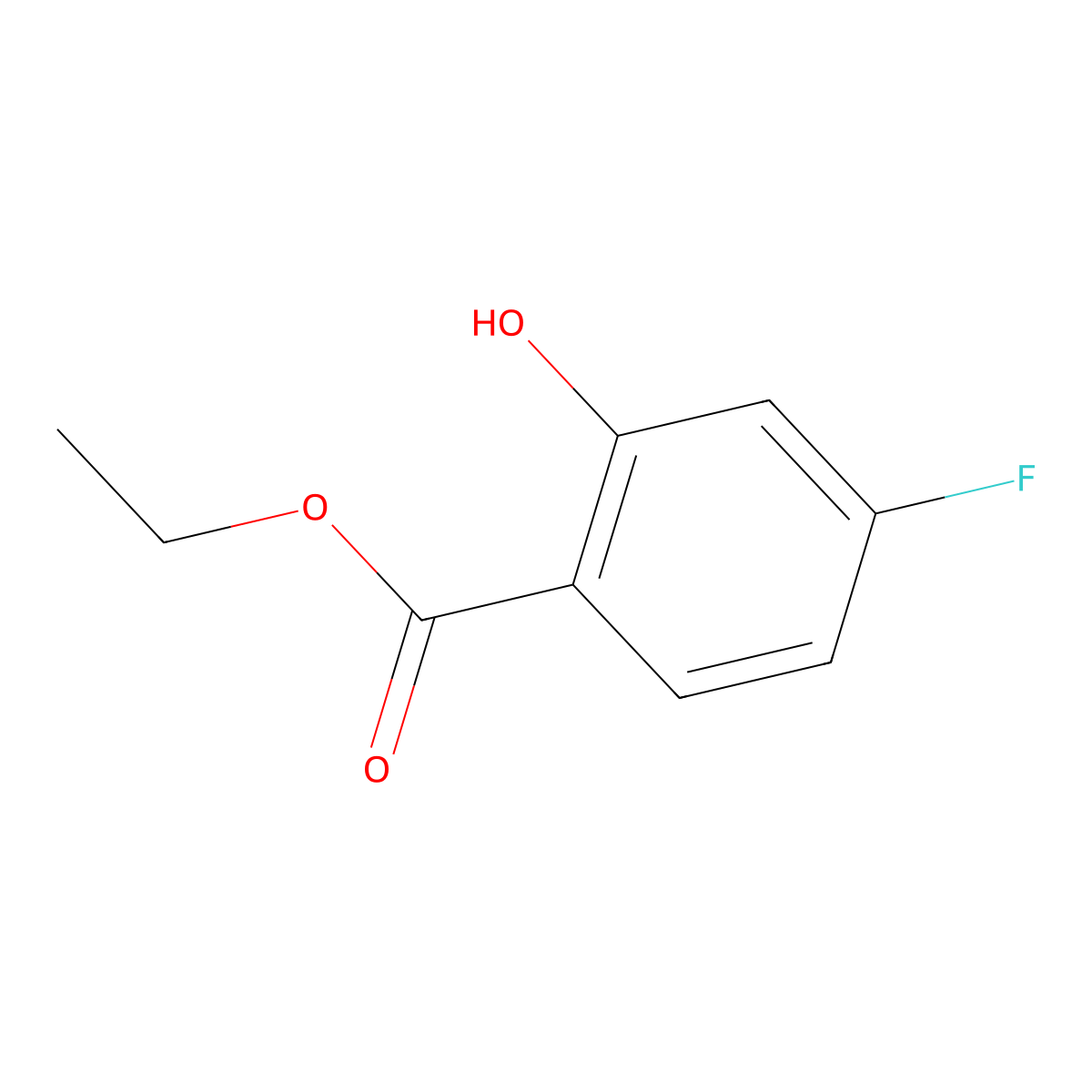 Ethyl 4-fluoro-2-hydroxybenzoate molecular structure, CAS 1737-21-9