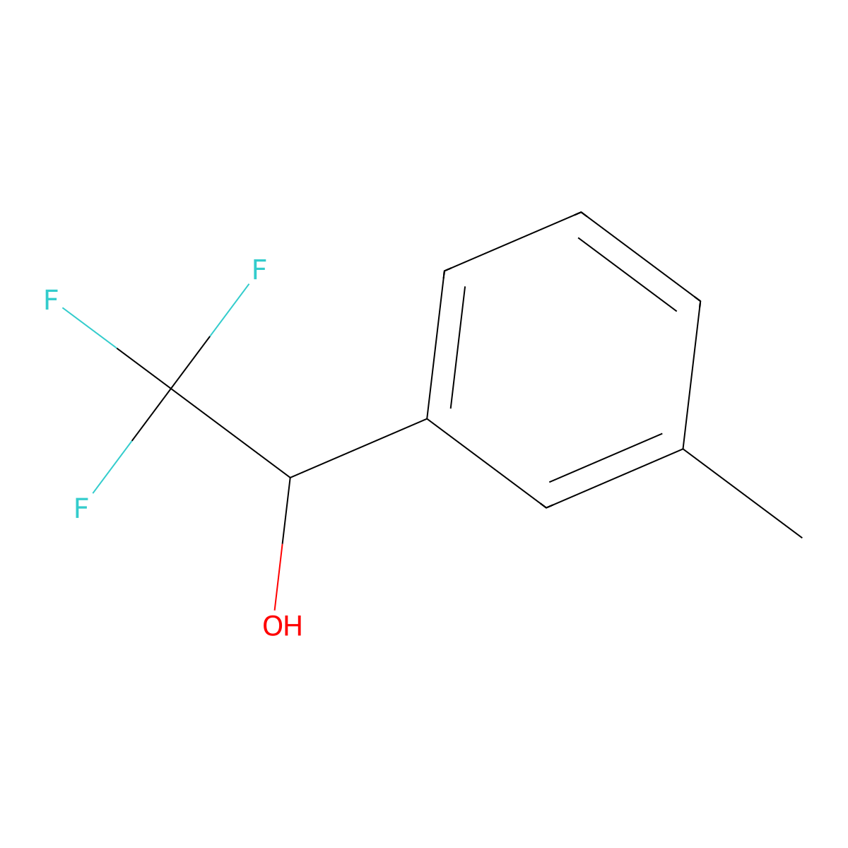 2,2,2-Trifluoro-1-(3-methylphenyl)ethan-1-ol molecular structure, CAS 1737-23-1