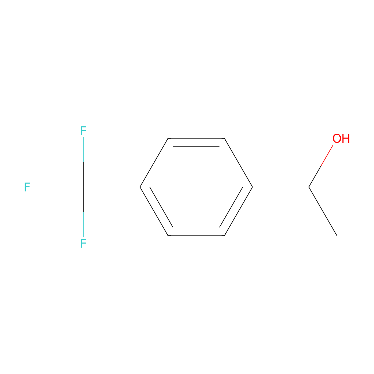 1-[4-(Trifluoromethyl)phenyl]ethan-1-ol molecular structure, CAS 1737-26-4