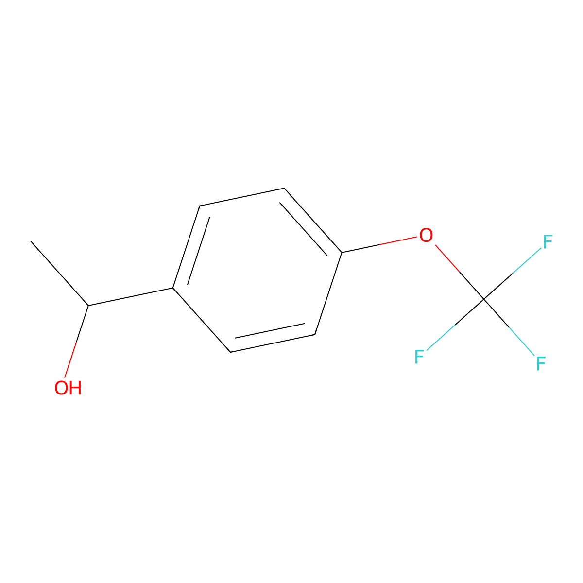 alpha-Methyl-4-(trifluoromethoxy)benzenemethanol molecular structure, CAS 1737-28-6