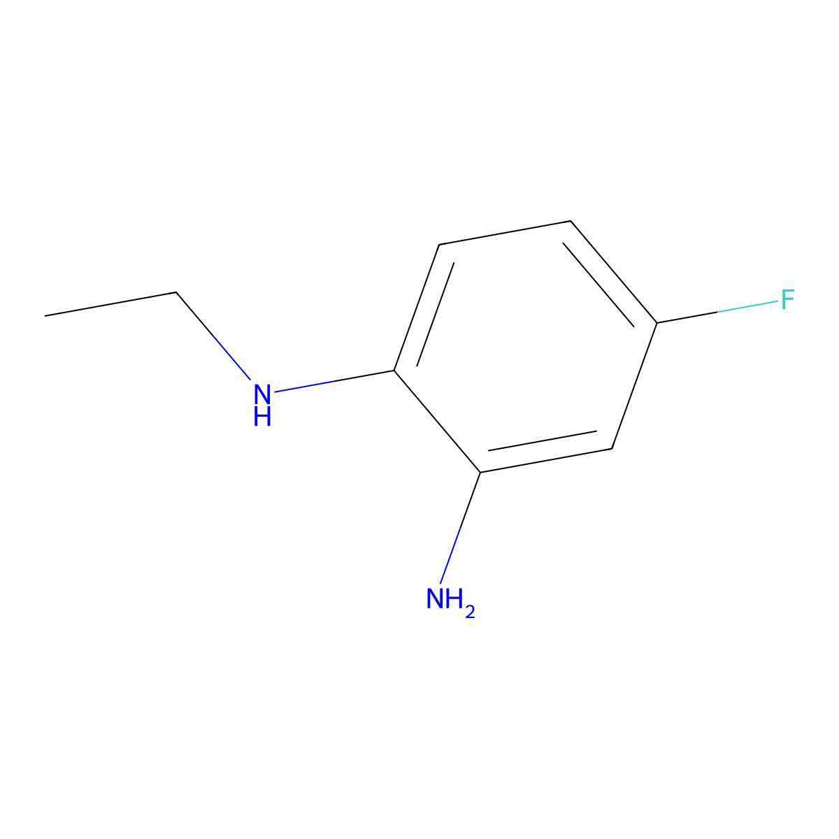 1-N-ethyl-4-fluorobenzene-1,2-diamine molecular structure, CAS 1737-43-5