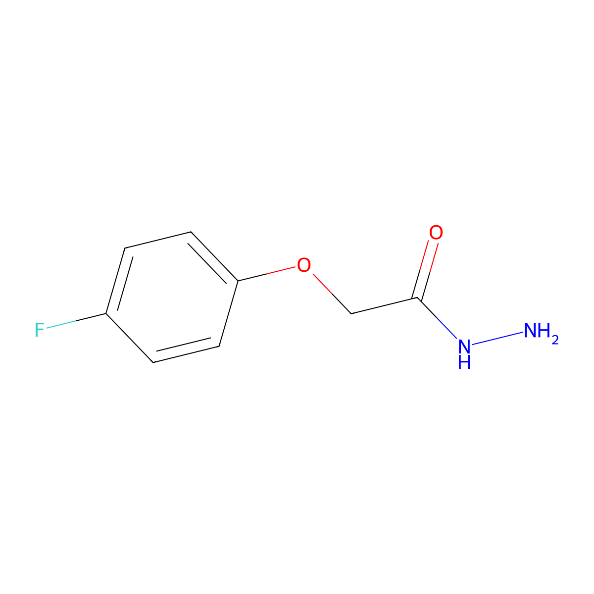 4-Fluorophenoxyacetic acid hydrazide molecular structure, CAS 1737-62-8