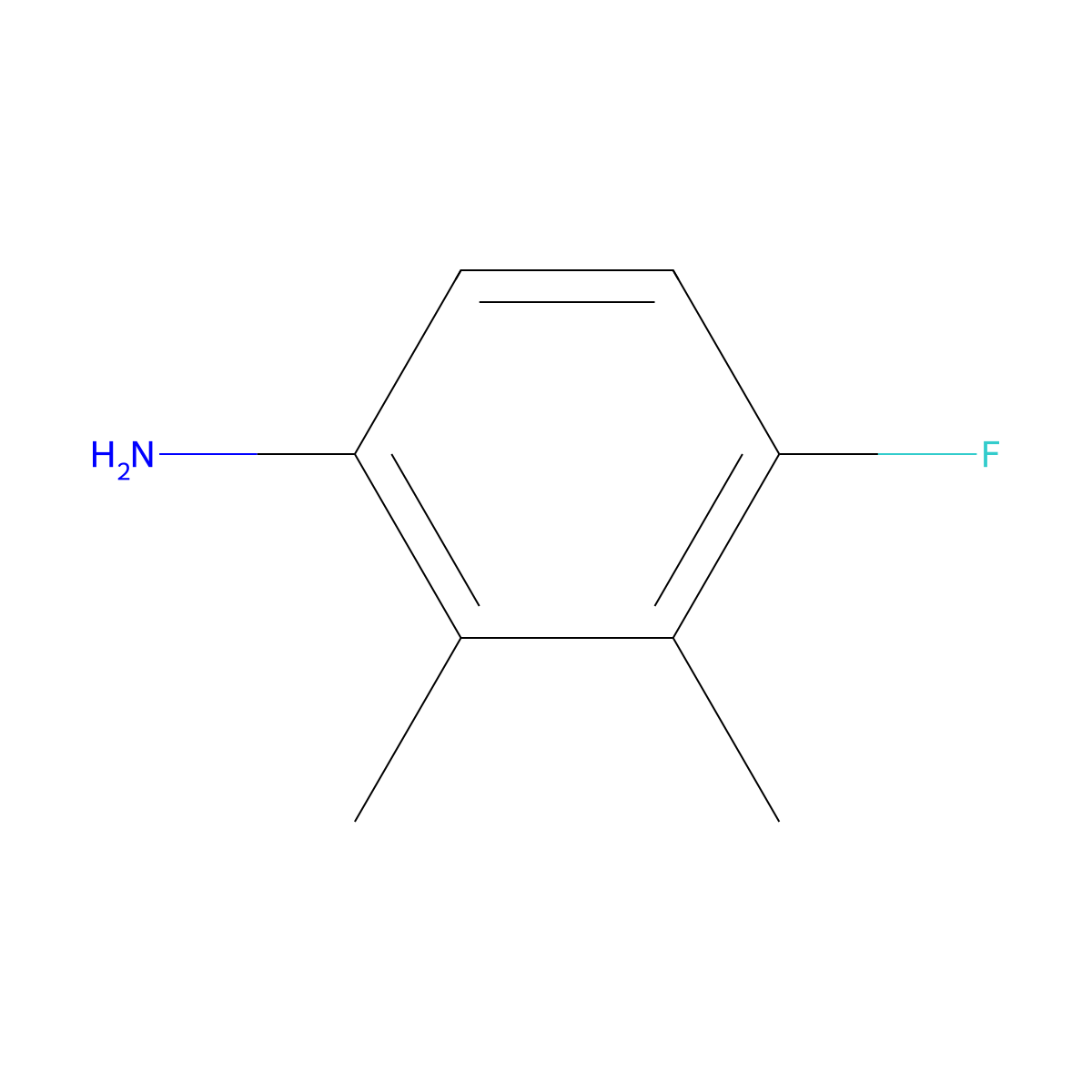 3-Amino-6-fluoro-1,2-dimethylbenzene molecular structure, CAS 1737-68-4