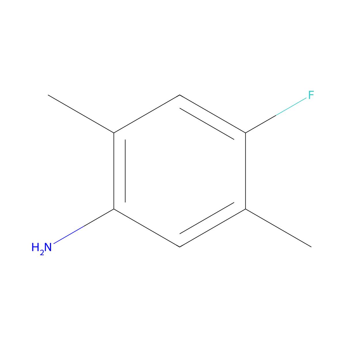 4-Fluoro-2,5-dimethylaniline molecular structure, CAS 1737-69-5