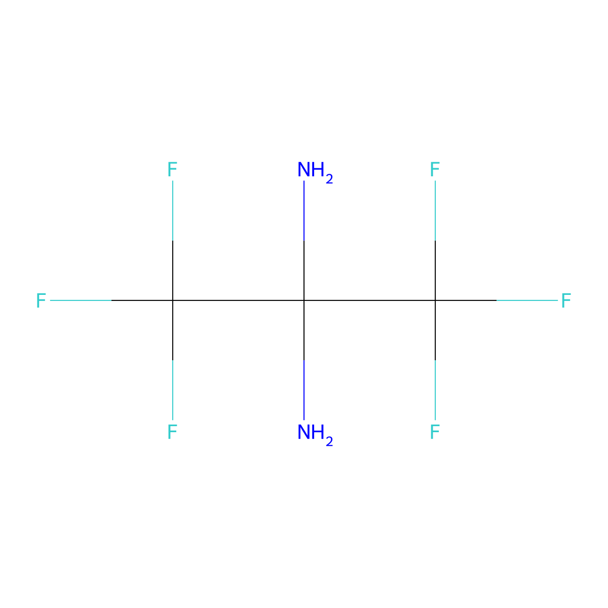 2,2-Diaminohexafluoropropane molecular structure, CAS 1737-80-0