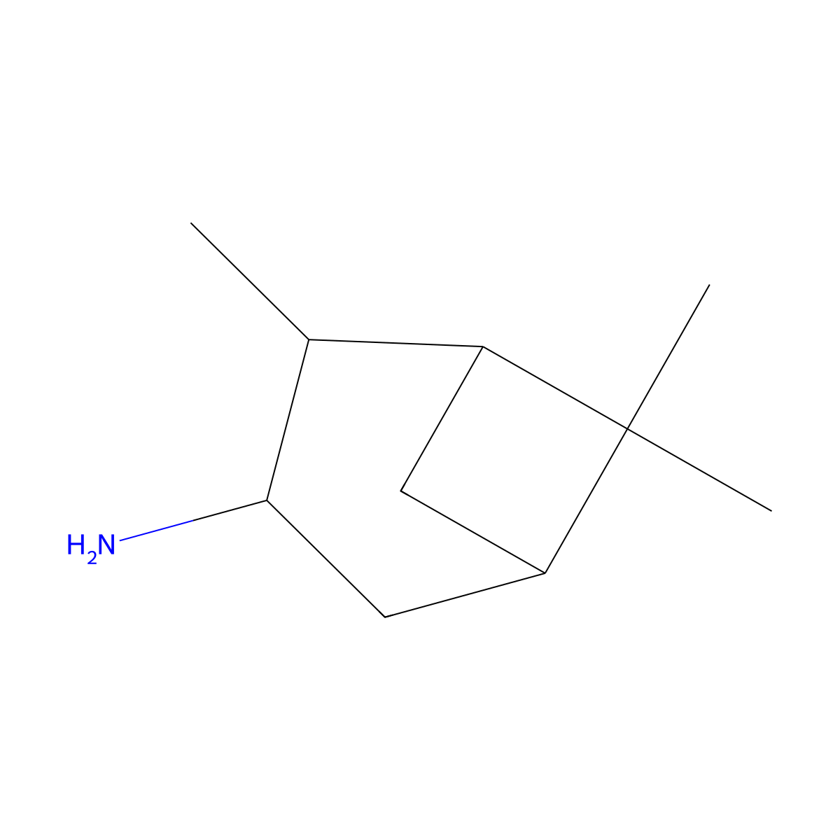 2,6,6-Trimethyl-bicyclo(3.1.1)hept-3-ylamine molecular structure, CAS 17371-27-6