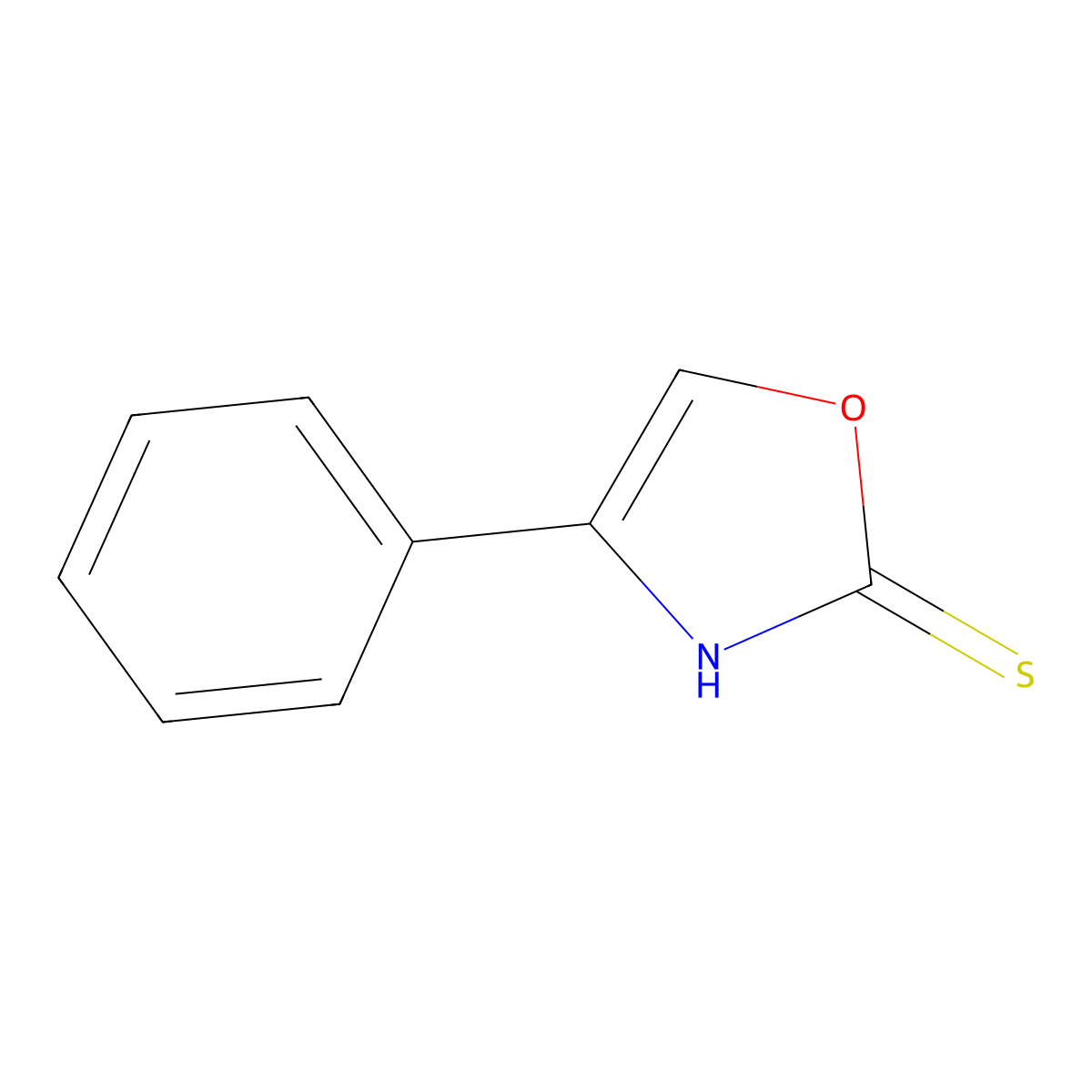 4-Phenyl-1,3-oxazole-2-thiol molecular structure, CAS 17371-97-0
