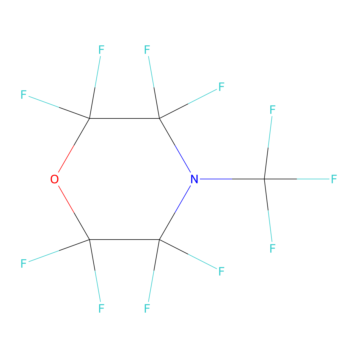 Perfluoro-N-methylmorpholine molecular structure, CAS 173717-78-7