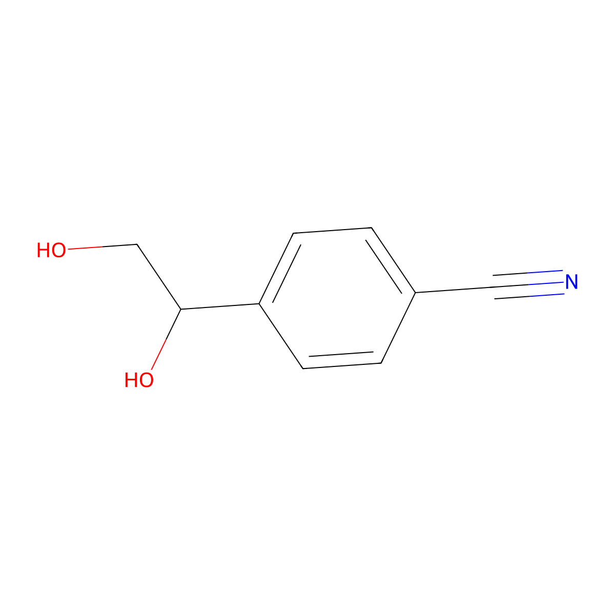 4-(1,2-Dihydroxyethyl)benzonitrile molecular structure, CAS 173727-98-5
