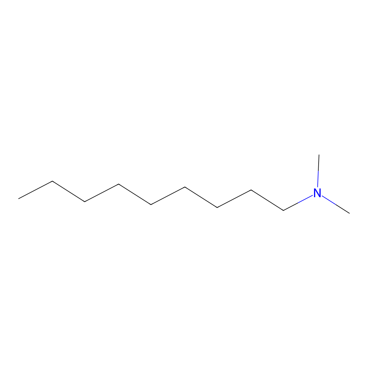 N,N-Dimethylnonylamine molecular structure, CAS 17373-27-2