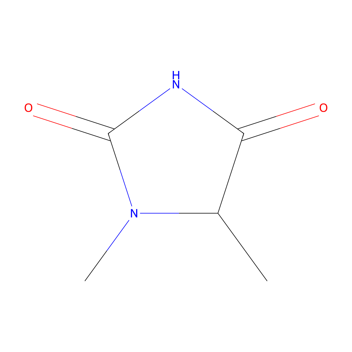 1,5-Dimethylimidazolidine-2,4-dione molecular structure, CAS 17374-27-5
