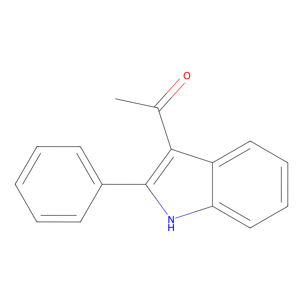 1-(2-Phenyl-1H-indol-3-yl)ethanone molecular structure, CAS 17375-64-3